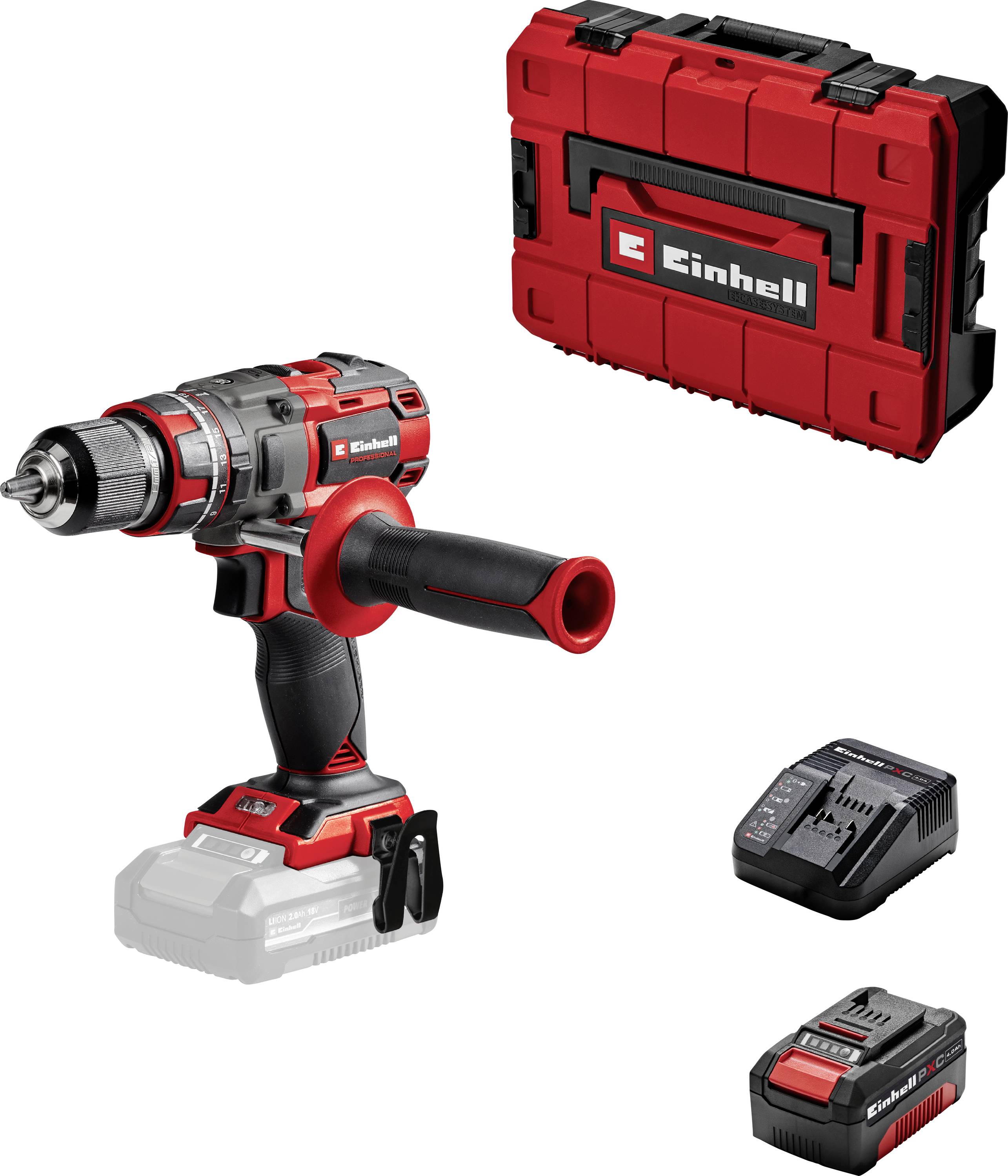 Einhell TP-CD 18/80 Li-i Set 2-v&auml;xel-Slagborrmaskin batteri inkl. 1x batteri, inkl. laddare, borstfri, inkl. v&auml;ska