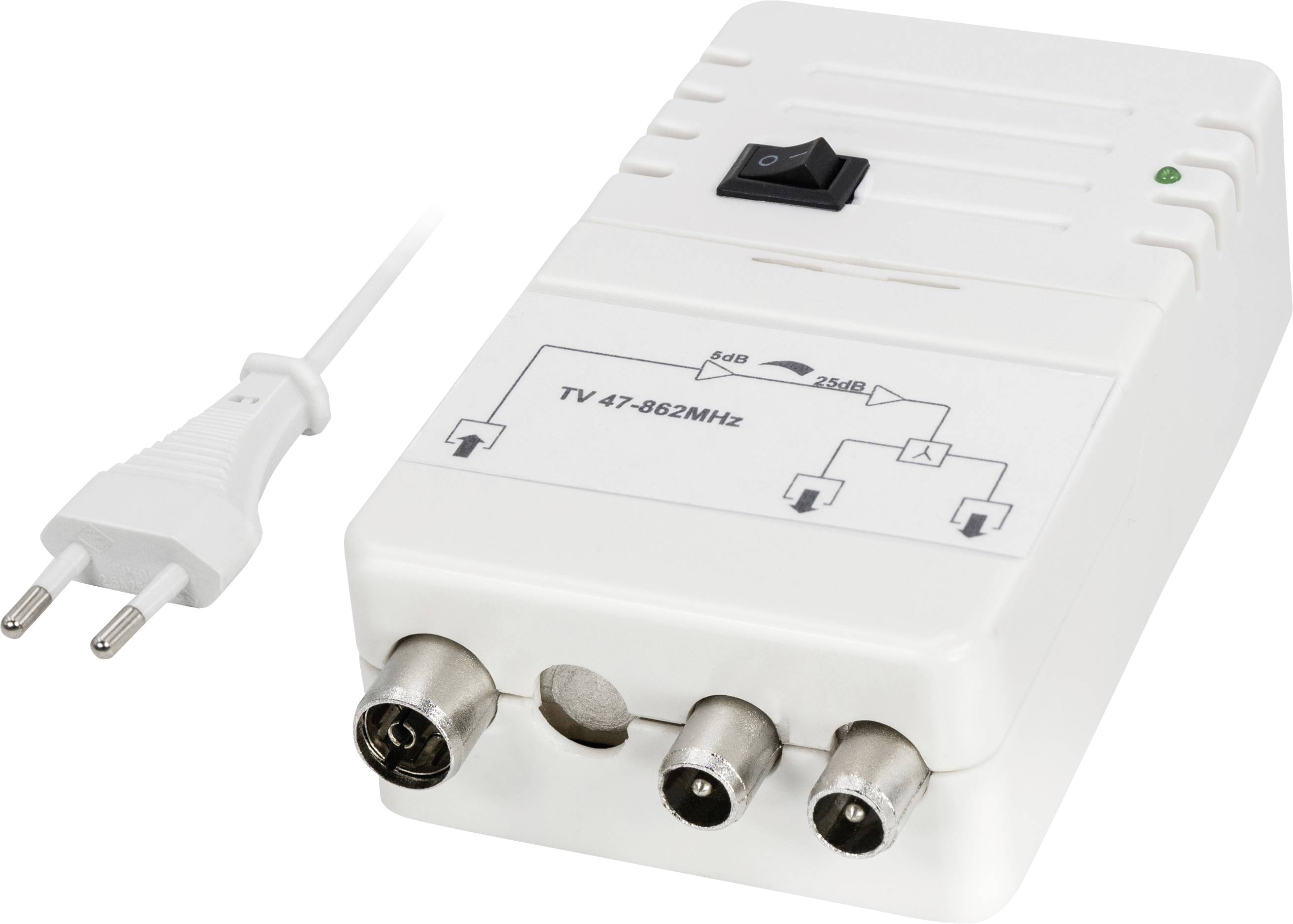 Maxtrack FP8ARL Amplificatore multibanda TV, FM, DAB+ 25 dB