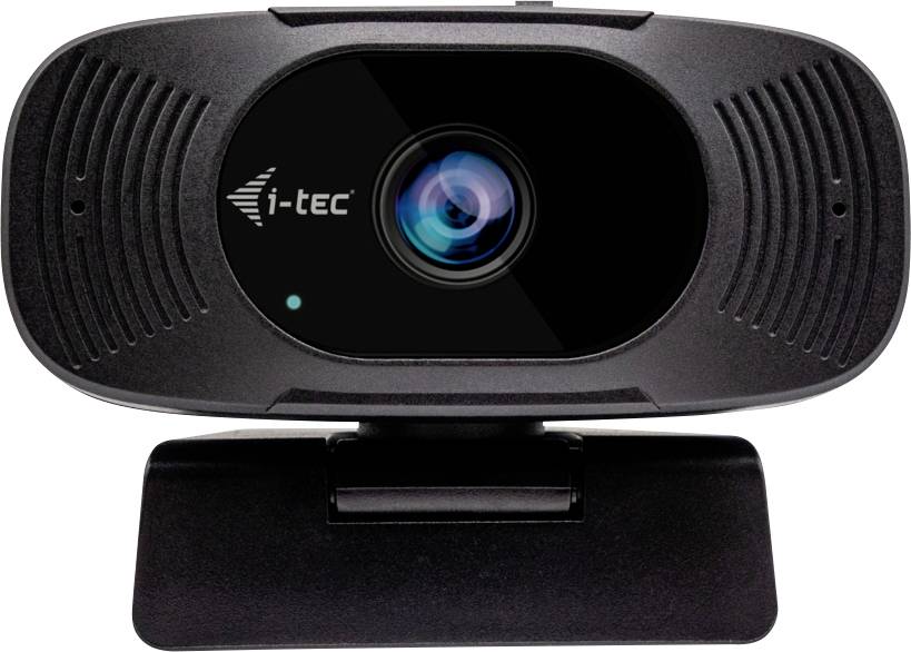 Čierna webkamera s objektívom v strede a názvom značky 'i-tec' na prednej strane, navrhnutá na videokonferencie počítačov.