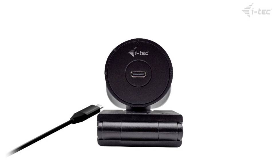 'Nabíjací hub i-tec s kruhovým dizajnom a portom USB-C, zobrazený s pripojeným elektrickým kablom, ktorý zdôrazňuje jeho funkčnosť.'