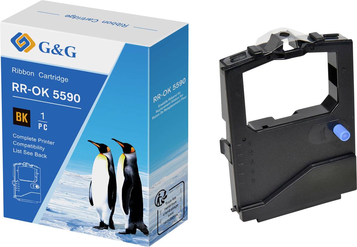 G&G Kleurtape RR-OK-5590-BK-S-1.6M Geschikt voor apparatuur (merk): OKI Zwart 1 stuk(s)