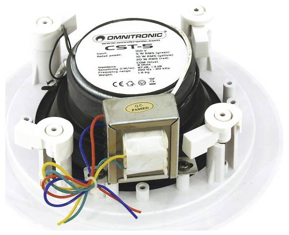 Omnitronic CST-5 zabudovateľný reproduktor biela 1 ks-1