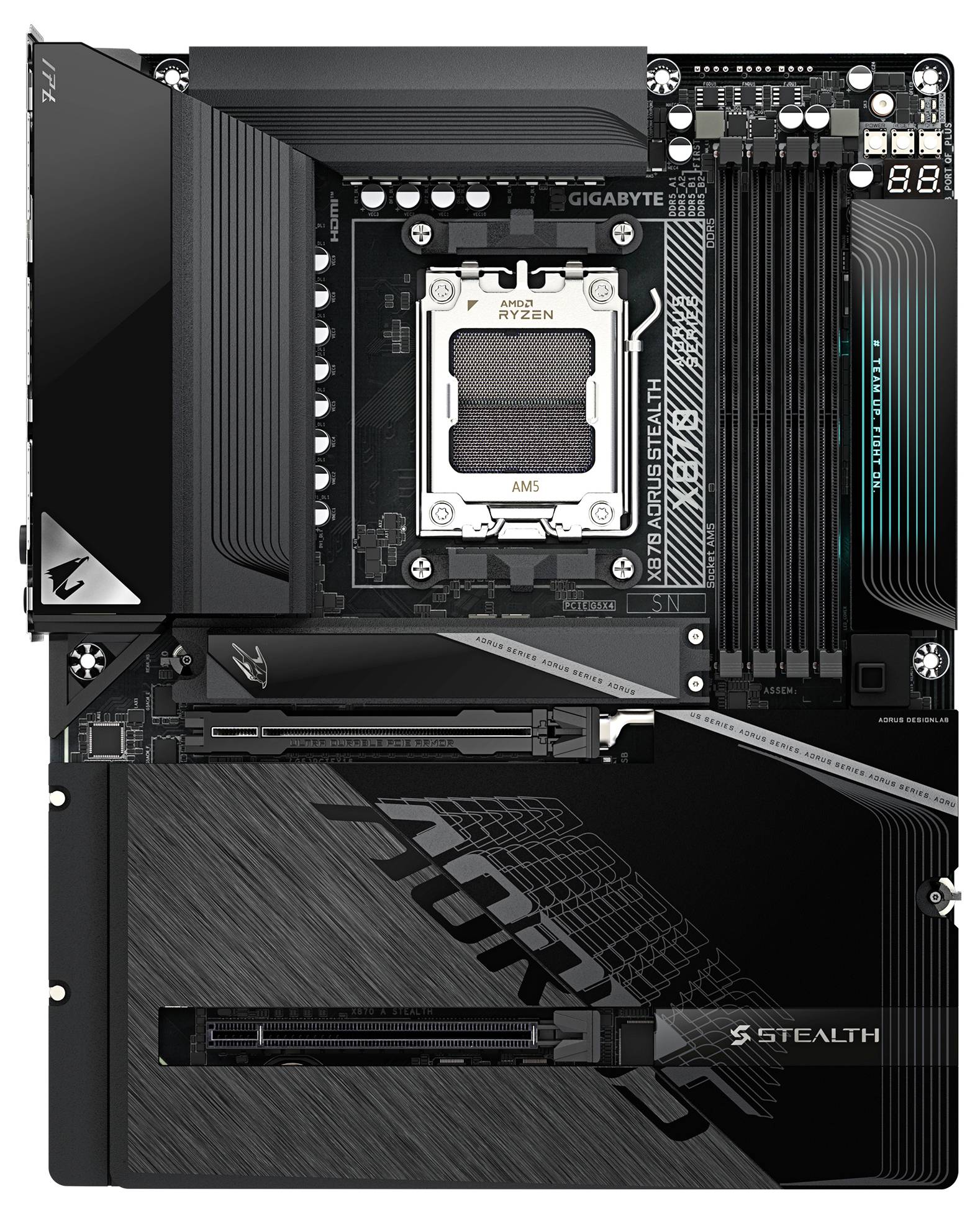 Gigabyte X870 AORUS STEALTH Základná doska Socket AMD AM5 Tvarový faktor ATX-2