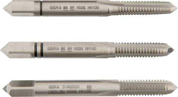 GSR B00105190 ručný závitník metrický M6 DIN 352 HSS-G 3 ks