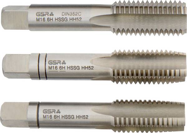 GSR B00105270 ručný závitník metrický M16 DIN 352 HSS 3 ks