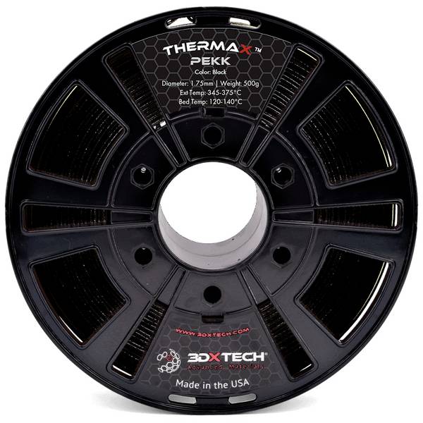 3D Xtech PKK09UN100500BK01 THERMAX PEKK A vlákno pre 3D tlačiarne PEKK Žiaruvzdorné, ohňu vzdorné, chemicky odolné 1.75 mm 500 g čierna  1 ks