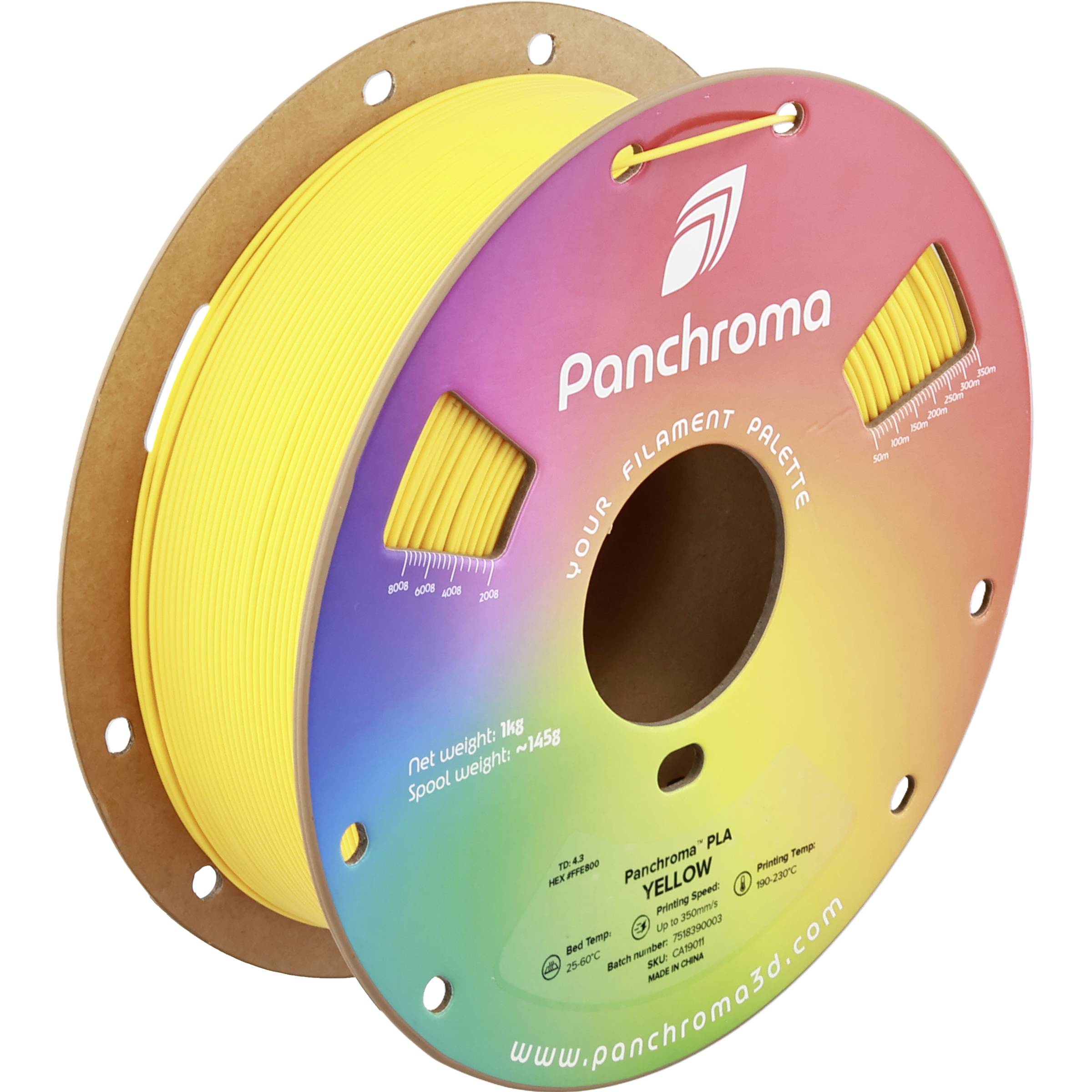 Polymaker CA19011 Panchroma Filament PLA kunststof Highspeed filament 1.75 mm 1000 g Yellow, Geel 1 stuk(s)