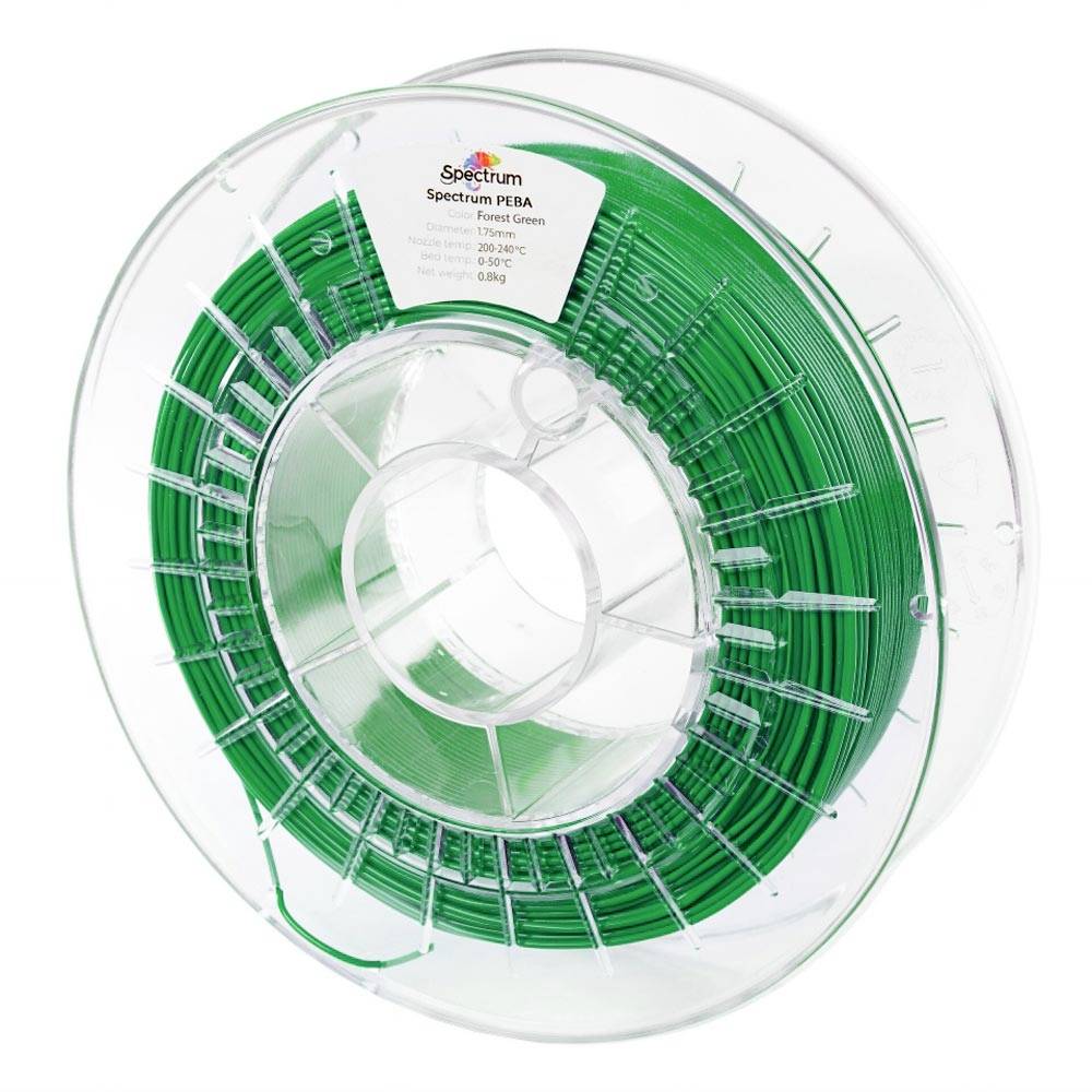 Spectrum Filaments 81680 Filament PEBA Flexibel, Chemisch bestendig 1.75 mm 800 g Forest Green, Bosgroen, Groen 1 stuk(s)