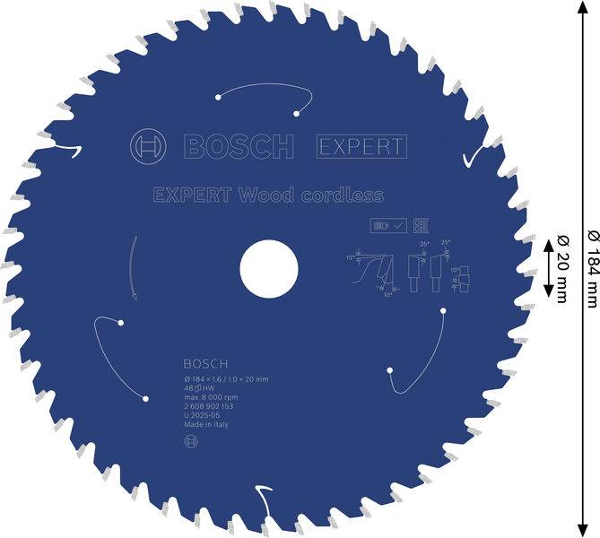 Bosch Accessories 2608902153 2608902153 pílový kotúč Počet zubov (na palec): 48 1 ks-1