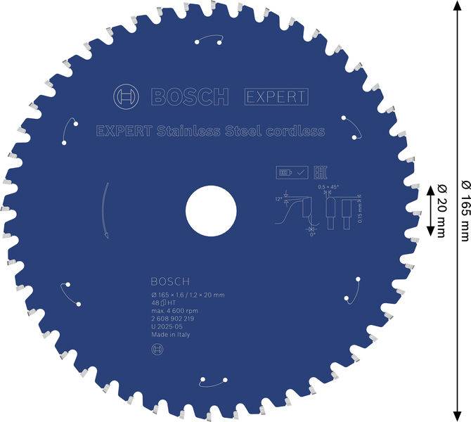 Bosch Accessories 2608902219 2608902219 pílový kotúč Počet zubov (na palec): 48 1 ks-1