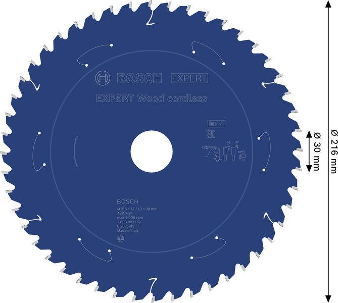 Bosch Accessories 2608902162 2608902162 pílový kotúč Počet zubov (na palec): 48 1 ks-1