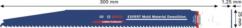 Bosch Accessories 2608902344 Pílový list EXPERT Multi Material Demolition S1269XHM pre pílu s vratným pohybom Dĺžka reza-1