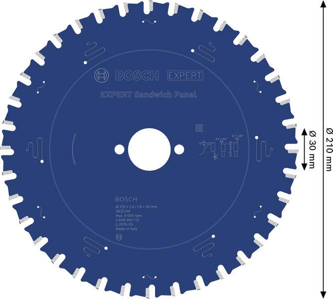 Bosch Accessories 2608902113 2608902113 pílový kotúč Počet zubov (na palec): 36 1 ks-1