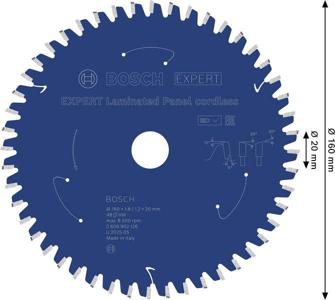 Bosch Accessories 2608902126 2608902126 pílový kotúč Počet zubov (na palec): 48 1 ks-1
