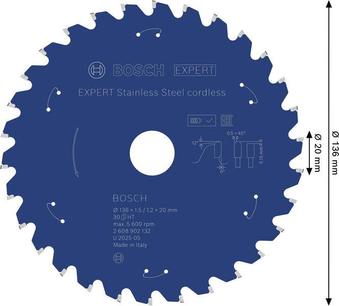 Bosch Accessories 2608902132 2608902132 pílový kotúč Počet zubov (na palec): 30 1 ks-1