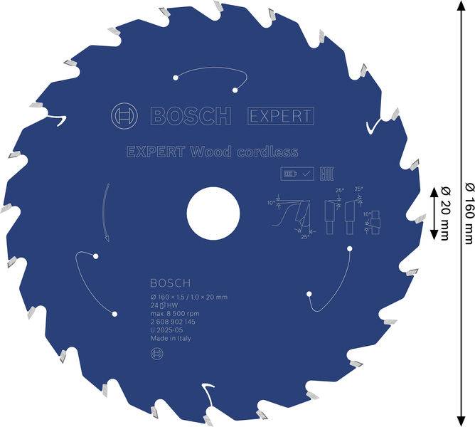 Bosch Accessories 2608902145 2608902145 pílový kotúč Počet zubov (na palec): 24 1 ks-1