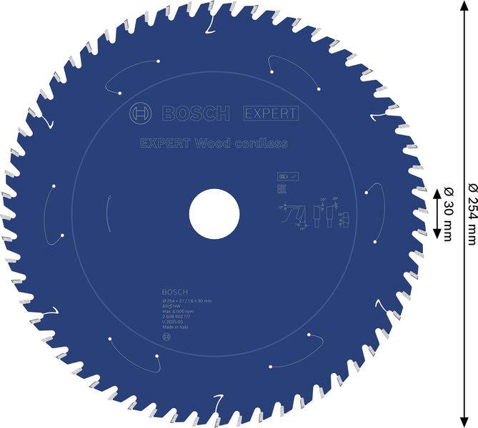 Bosch Accessories 2608902177 2608902177 pílový kotúč Počet zubov (na palec): 60 1 ks-7