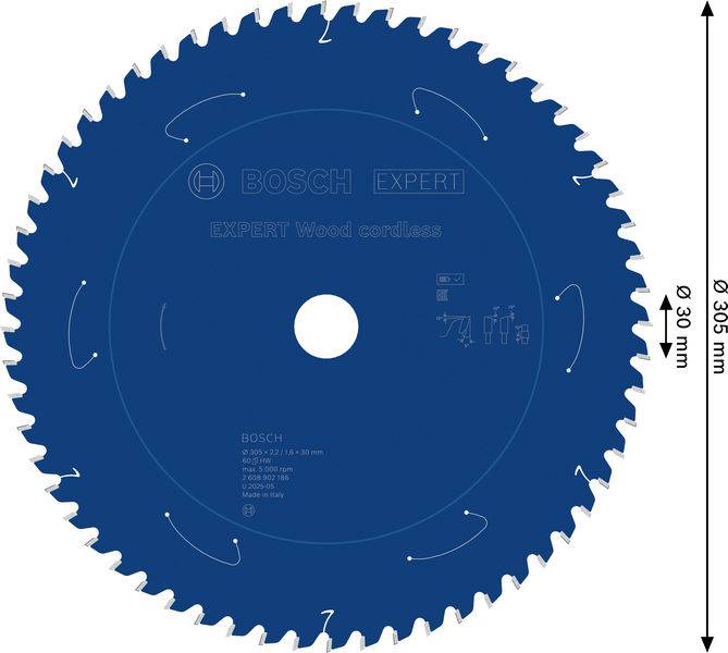 Bosch Accessories 2608902186 2608902186 pílový kotúč Počet zubov (na palec): 60 1 ks-9