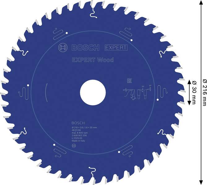 Bosch Accessories 2608902206 2608902206 pílový kotúč Počet zubov (na palec): 48 1 ks-10