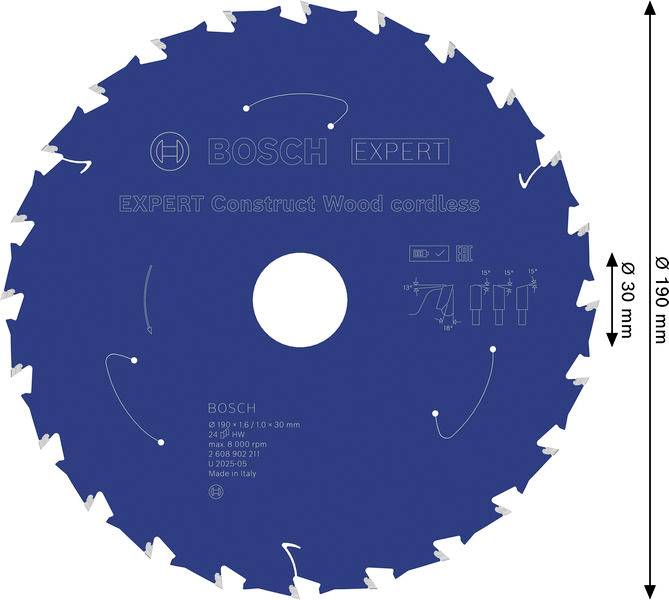 Bosch Accessories 2608902211 2608902211 pílový kotúč Počet zubov (na palec): 24 1 ks-1
