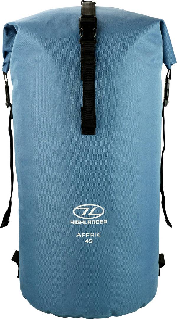 Highlander 45L AFFRIC wasserdichter Rucksack schwarz blau batoh, 45 l, (Ø x v) 30 cm x 79 cm, modrá, DB137-CB