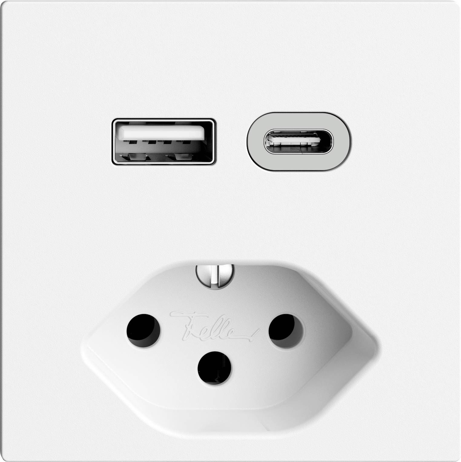 Elektrická zásuvka s USB a USB-C portami na všestranné možnosti nabíjania.