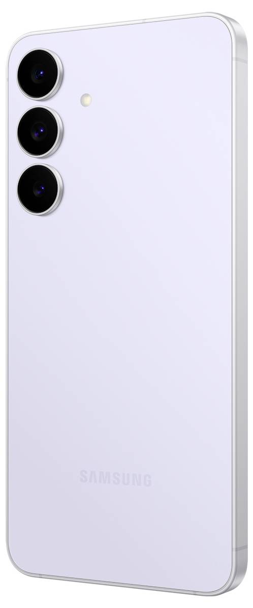 Elegantný, moderný smartfón s trojitou kamerou na zadnej strane, ktorý vykazuje minimalistický dizajn a svetlú farbu.