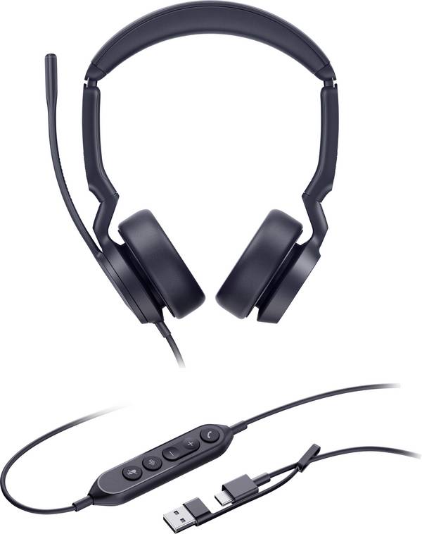 Yealink UH44 Dual UC USB-C/A Headset otvorená (On Ear) káblové, 1308187, stereo, čierna