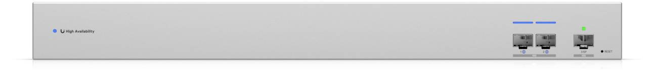 Zariadenie „Meraki MX64" s dvoma ethernetovými portmi, indikátorovými svetlami a malým logom na ľavej strane.