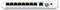 'Zadný pohľad na sieťový prepínač s 9 portami, ktorý zobrazuje osem portov Ethernet a jeden port SFP, plus prívod napájania na pravej strane.'
