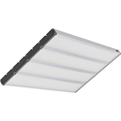 Stropne montovaný LED panel svetlo so štíhlym, obdĺžnikovým dizajnom a štyrmi difúznymi svetelnými pásmi.