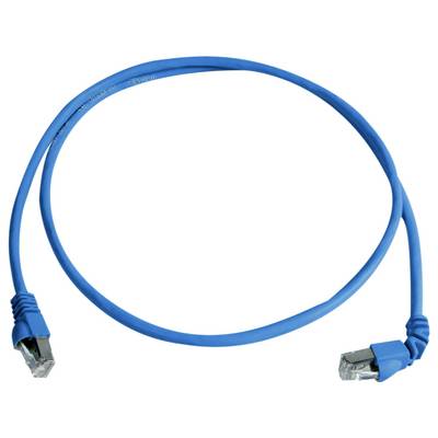 Telegärtner 100008491 RJ45 sieťové káble, prepojovacie káble CAT 6A S/FTP 3.0 m modrá samozhášavý, s priechodkou chránia-0