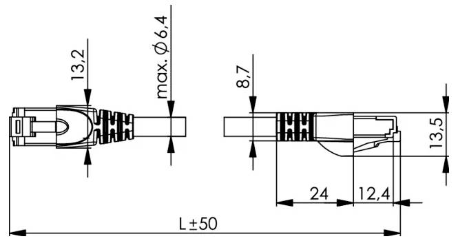 Telegärtner 100009141 RJ45 sieťové káble, prepojovacie káble CAT 6A S/FTP 15.0 m zelená s priechodkou chrániacou proti z-1