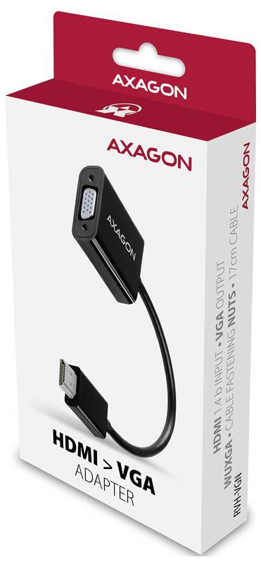AXAGON RVH-VGN HDMI / VGA adaptér [1x HDMI zástrčka - 1x VGA zásuvka] 15 cm-2