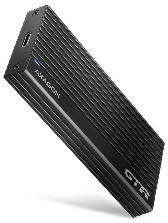 AXAGON EEM2-GTR Externe behuizing voor M.2 PCIe NVMe SSD USB-C 3.2 Gen 2 10 GBit/s M.2 2230, 2242, 2260, 2280 EEM2-GTR