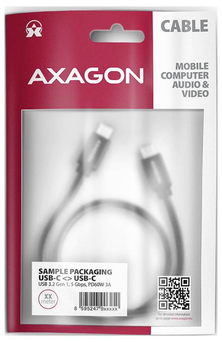 AXAGON Kábel USB-C USB 3.1 Gen1 USB-C ® zástrčka 3 m viacfarebná BUCM3-CM30AB-1