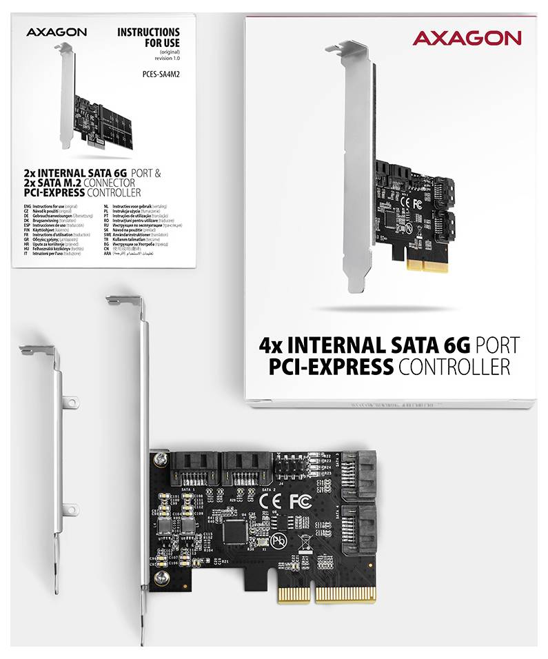 AXAGON PCES-SA4X4 4 porty karta PCI-Express PCIe-4