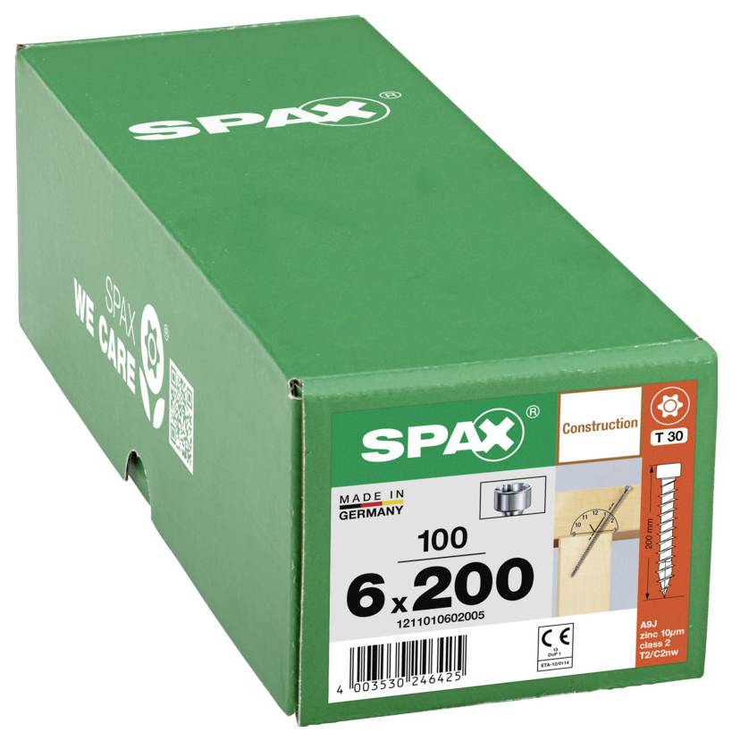 SPAX 1211010602005 sada okrúhlych skrutiek do plechu 6 mm 200 mm T-STAR plus ocel 100 ks-5