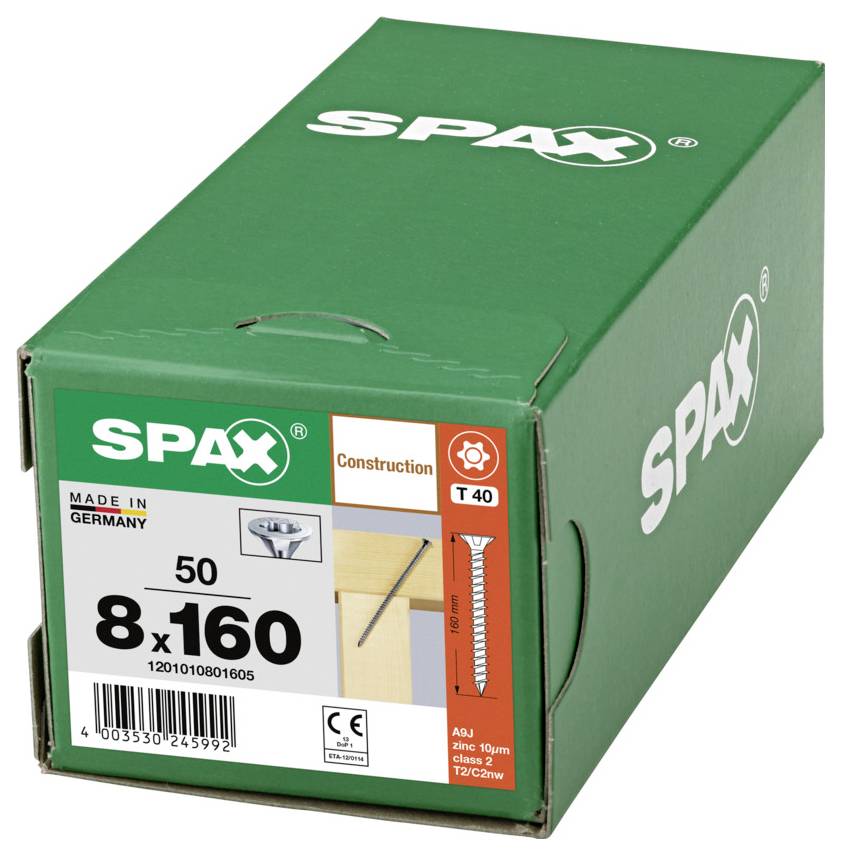 SPAX 1201010801605 skrutka zo zápustnou hlavou 8 mm 160 mm T-STAR plus ocel 50 ks-6