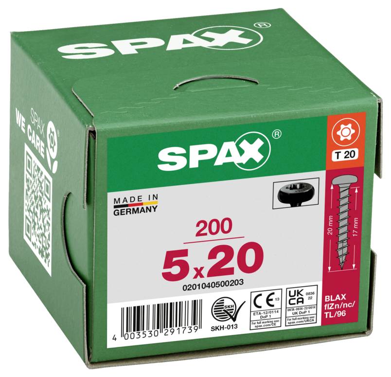 SPAX 0201040500203 skrutka zo zápustnou hlavou 5 mm 20 mm T-STAR plus ocel 200 ks-2