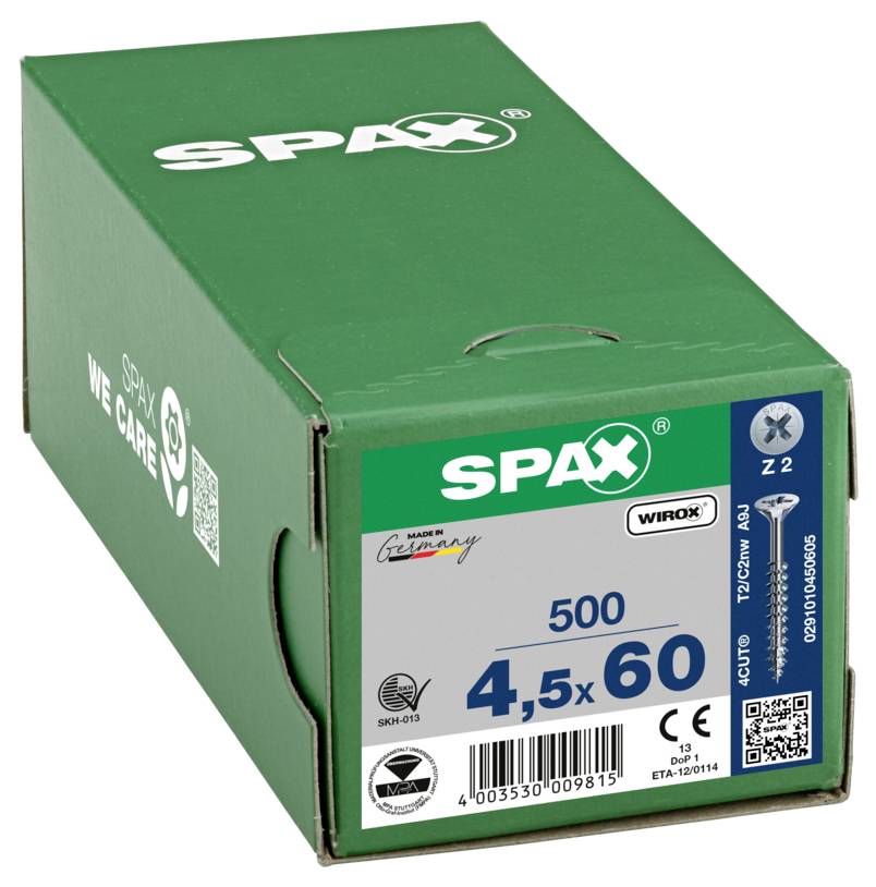 SPAX 0291010450605 skrutka zo zápustnou hlavou 4.5 mm 60 mm krížová dražka Pozidriv ocel 500 ks-7