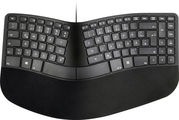 Matias FK313PC-DE Sculpted Ergonomic Wired Keyboard for PC USB klávesnica nemecká, QWERTZ čierna ergonomická