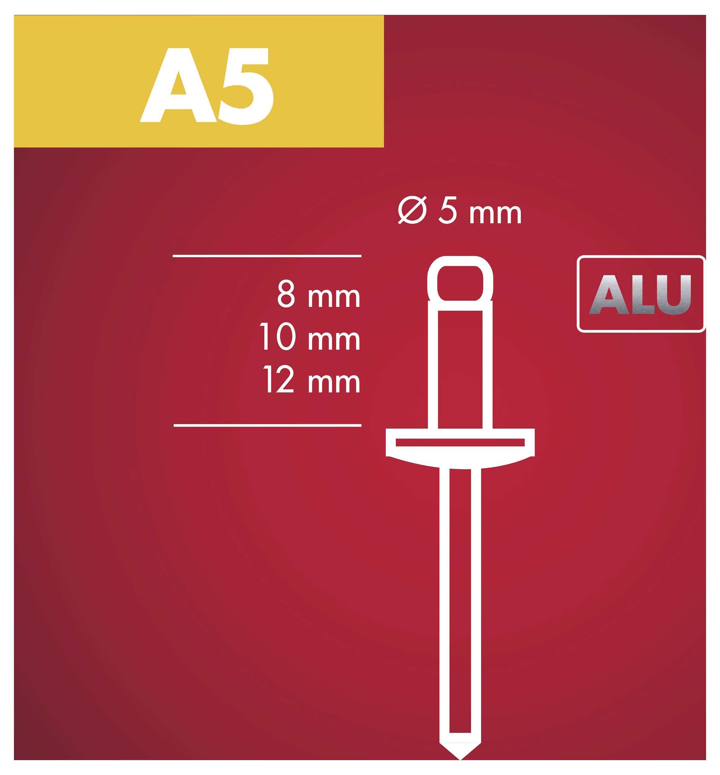 Arrow Tool Group 725114 slepý nit (Ø x d) 5 mm x 8 mm hliník hliník hliník RA 5 X 8 ALU 50ST 50 ks-2