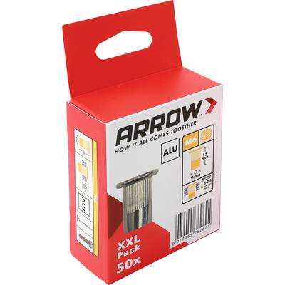Arrow Tool Group 762621 slepá nitovacie matice (Ø x d) 9 mm x 15 mm M6 hliník RN M6 9 x 15 ALU 50ST 50 ks-0