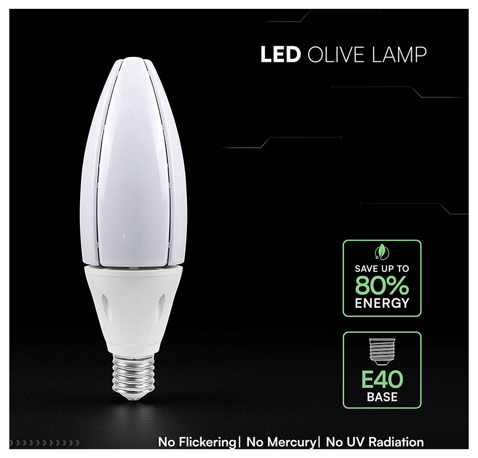 V-TAC 211876 LED En.trieda 2021 F (A - G) E40 60 W = 60 W prírodná biela 1 ks-5