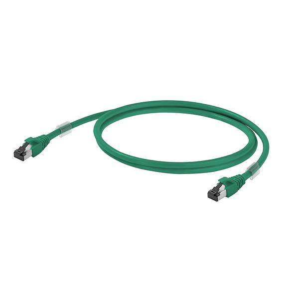 Weidmüller 1251590120 RJ45 sieťové káble, prepojovacie káble S/FTP 12 m zelená s priechodkou chrániacou proti zlomeniu, -0
