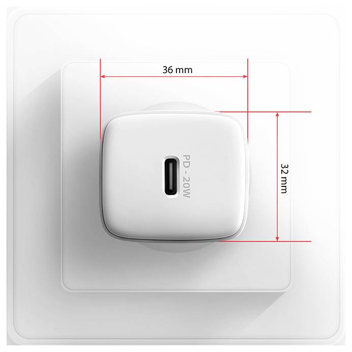 AXAGON USB nabíjačka 1 x USB-C® zásuvka (nabíjanie), USB Power Delivery (USB-PD), ACU-PD20W-6