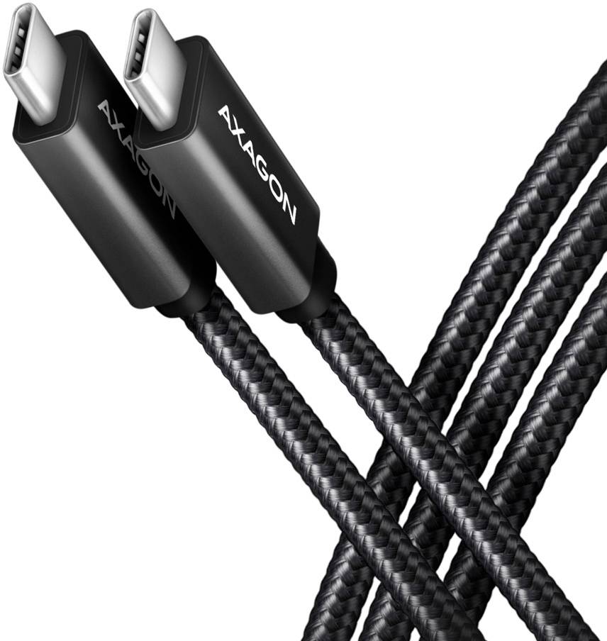 AXAGON Kábel USB-C USB 3.2 Gen2x2 USB-C ® zástrčka 0.5 m čierna BUCM32-CM05AB-0