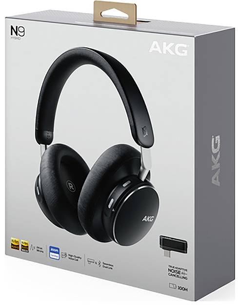 AKG AKGN9HYBRIDBLK Headset uzavretá (Over Ear) Bluetooth, bez kábla (108300993), AKGN9HYBRIDBLK, čierna-9