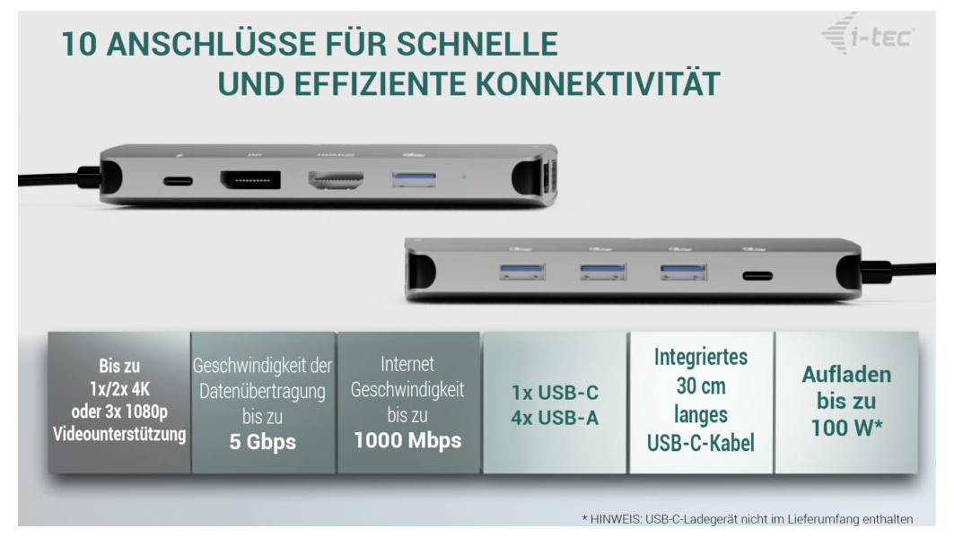 i-tec C31NANOTRIDOCKPD dokovacia stanica na notebook (repasovaná)-9